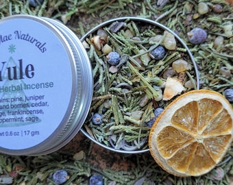 Yule Celebration Incense Blend: Winter Solstice Herbal Smudging
