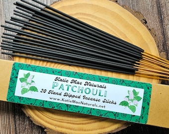 Patchouli Hand Dipped Incense Sticks - Pack of 20