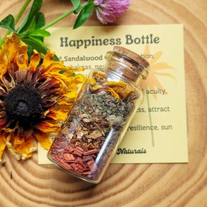 Happiness Spell Bottle | Witch Bottle | Spell Jar for Happiness