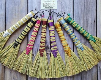 Pocket Intention Broom, Handmade Mini Broom