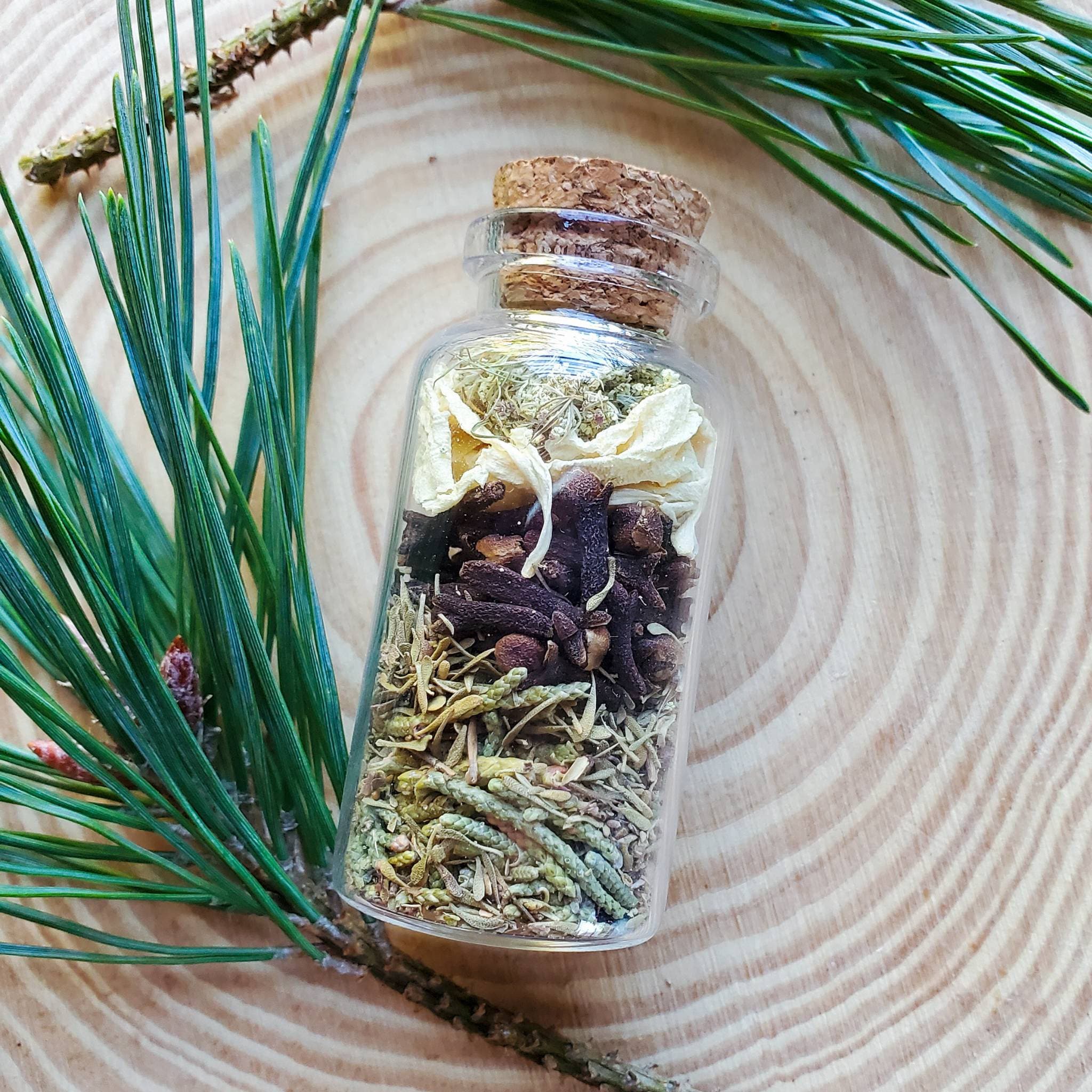 Abundance Spell Bottle Prosperity Mini Herb Bottle Witch Etsy Canada