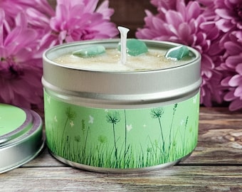 Sweet Grass Soy Wax Candle | Hand Poured Candles | Scented Soy Candle | Spring Scents