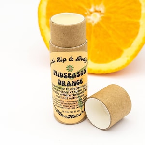 Orange Lip Balm | Zero Waste Lip Balm | Natural Lip Balm | Eco Friendly Lip and Body Balm