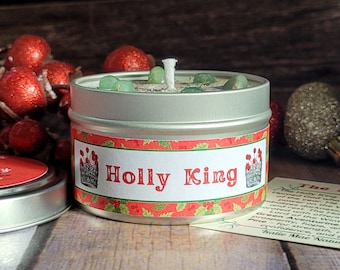 The Holly King Candle | Winter Solstice Candle | Altar Candle | Pagan Deity Candle