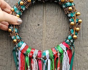Yule Witches Bells Door Wreath | Christmas Bell Wreath | Witch Bells | Winter Solstice | Witchy Holiday Decor