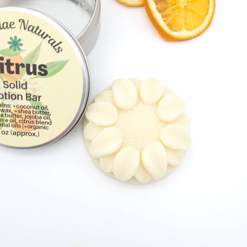 Solid Lotion Bar Citrus Scented Eco Friendly Natural Skin Care Zero Waste Lotion image 7