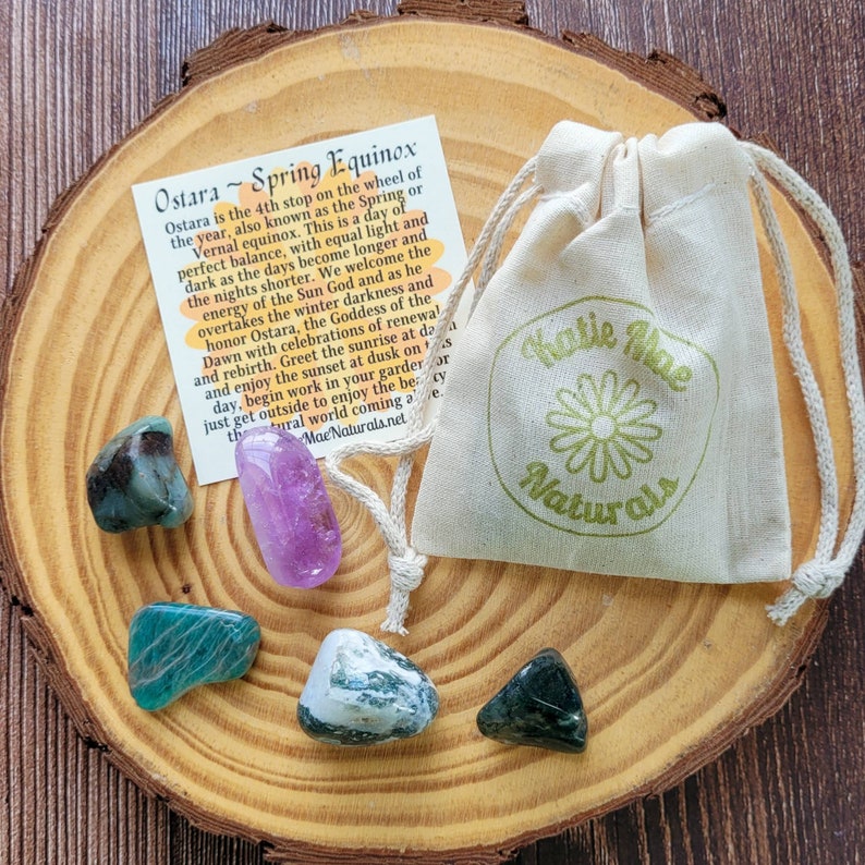 Ostara Crystal Set | Gemstones for Spring Equinox | Ostara Celebration | Wheel of the Year image 10