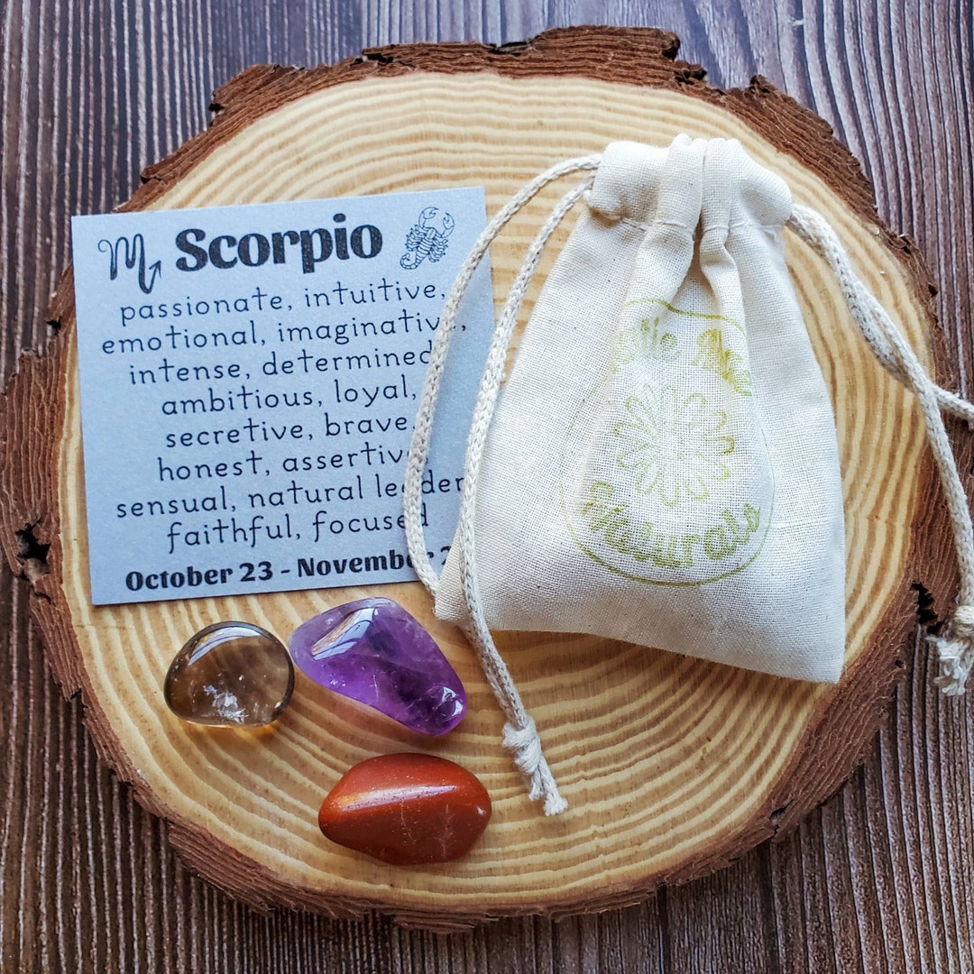 Scorpio Gemstone Set Scorpio Crystal Set Zodiac Gift for Scorpio