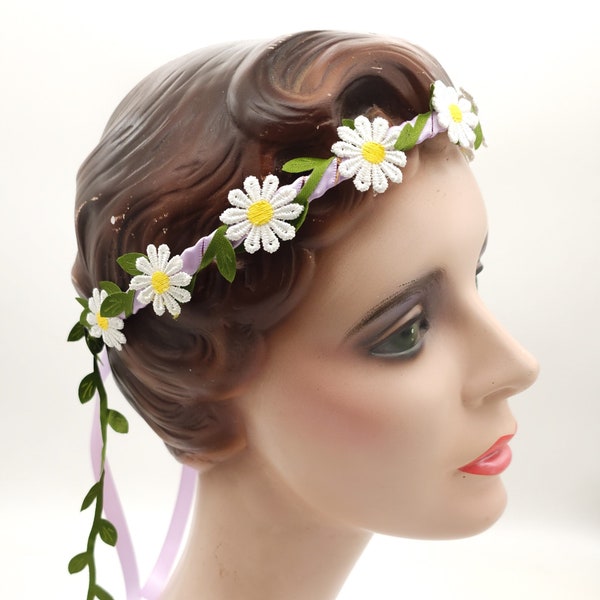 Daisy Flower Crown Purple | Boho Headband | Hippie Headband