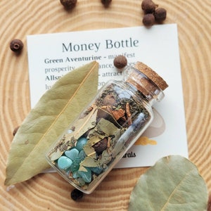 Money Spell Bottle | Money Jar | Prosperity Spell Jar | Witch Bottle