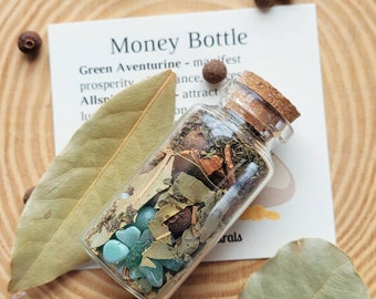Money Spell Bottle | Money Jar | Prosperity Spell Jar | Witch Bottle