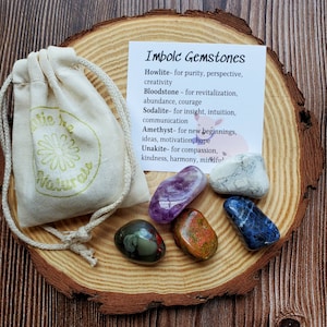 Imbolc Crystal Set | Gemstones for Candlemas | Wheel of the Year