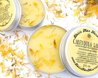 Organic Calendula Salve | Unscented Herbal Salve