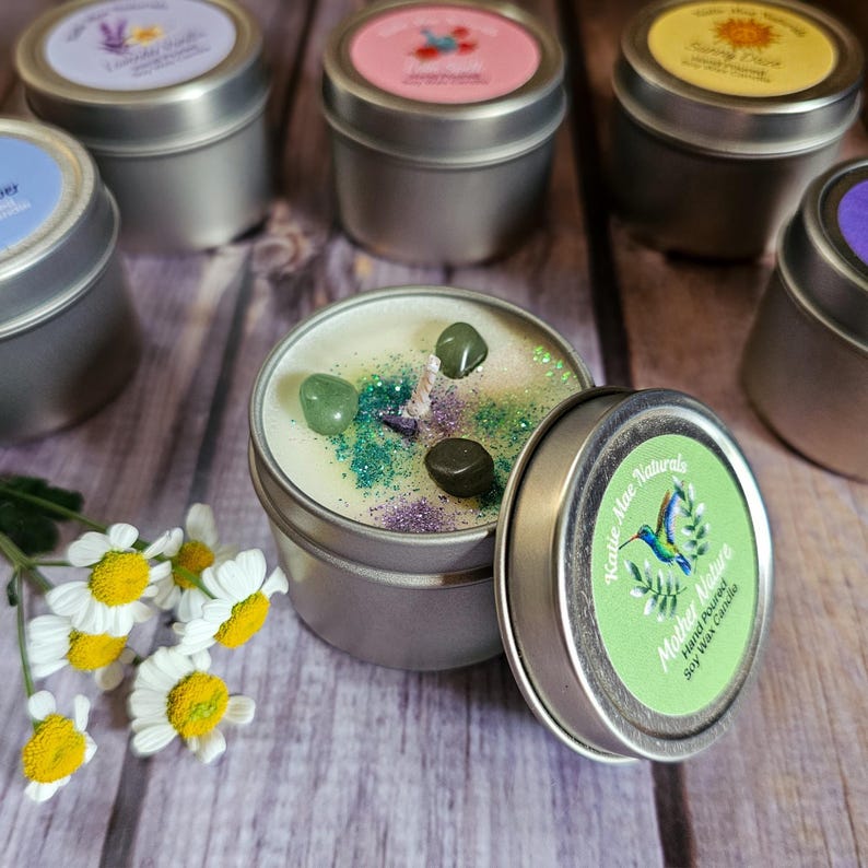 Mini Soy Candle Sample, 2 oz Travel Candle, Choose Your Scent, Stocking Stuffer Gift imagen 4