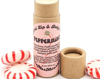 Peppermint Lip Balm | Zero Waste Lip Balm | Natural Lip and Body Balm