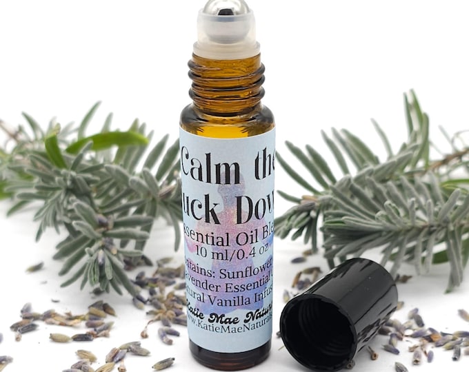 Calm Down Essential Oil Blend Roll On: Lavender Vanilla Scent