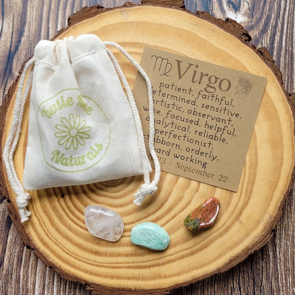 Virgo Gemstone Set | Virgo Crystal Set | Zodiac Gift for Virgo | Virgo Birthstones | Virgo Astrology Gift | Ethical Gemstones