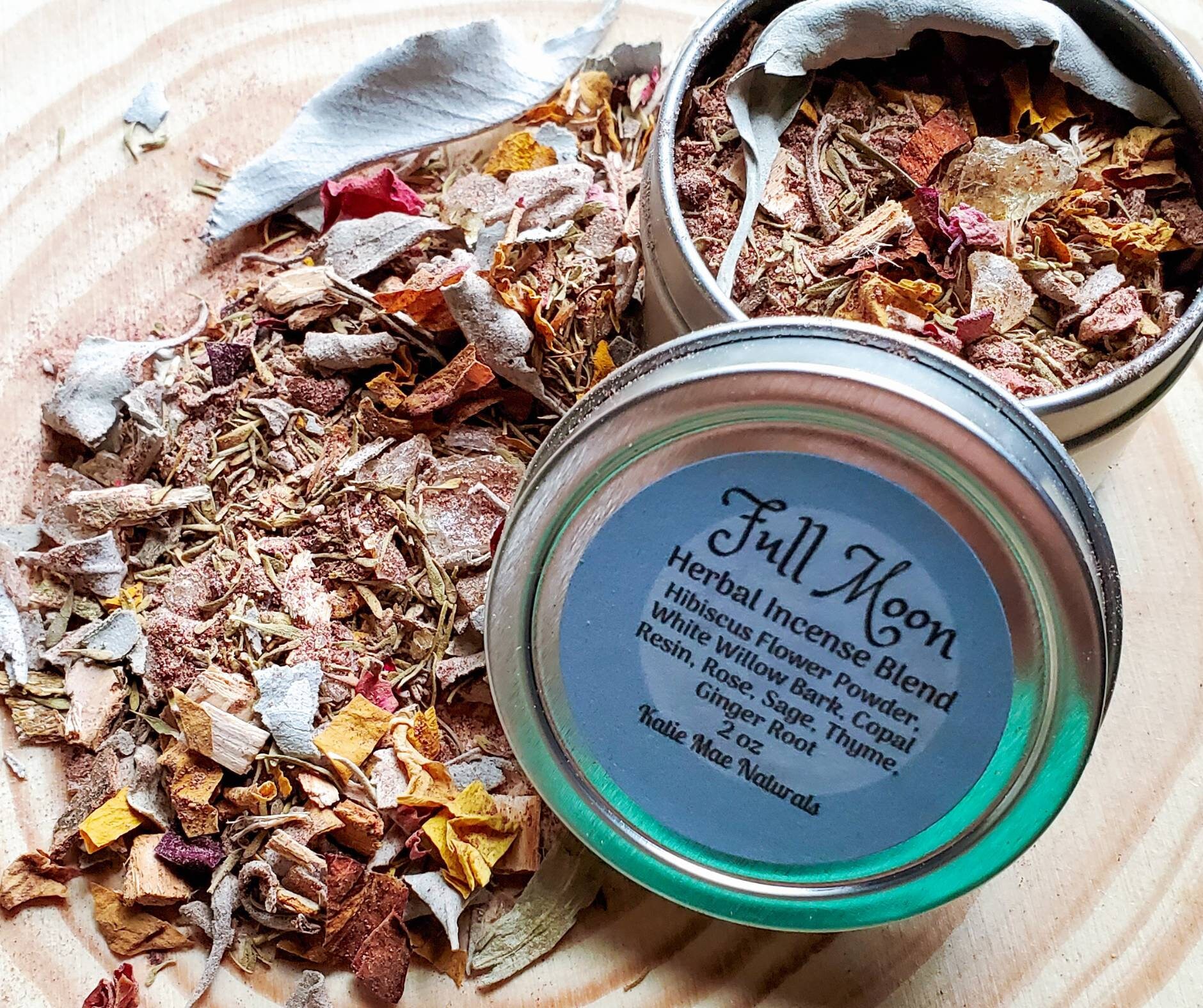 Full Moon Herbal Incense Blend Loose Incense Herbal Etsy