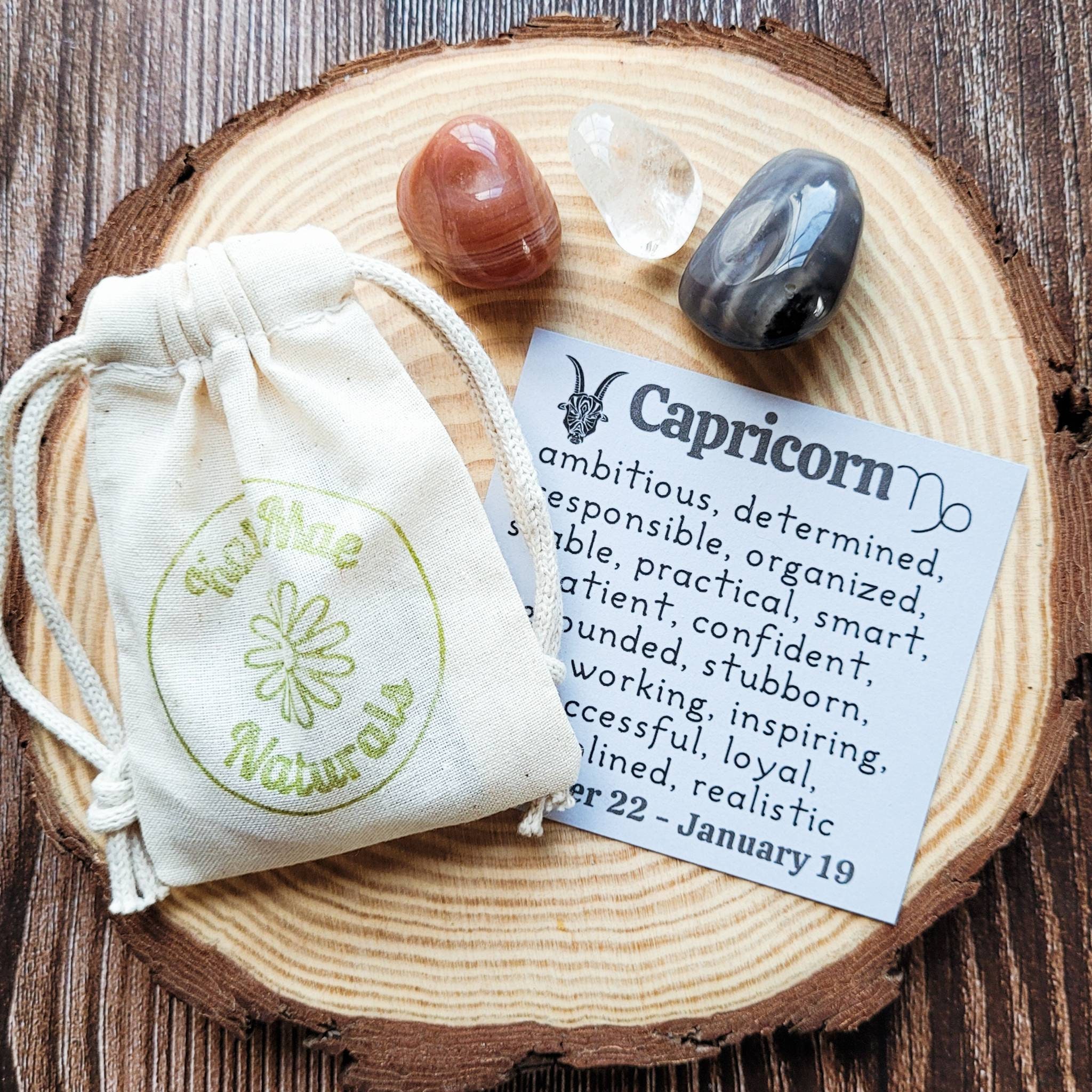 Capricorn Gemstone Set Capricorn Crystal Set Zodiac Gift Etsy UK