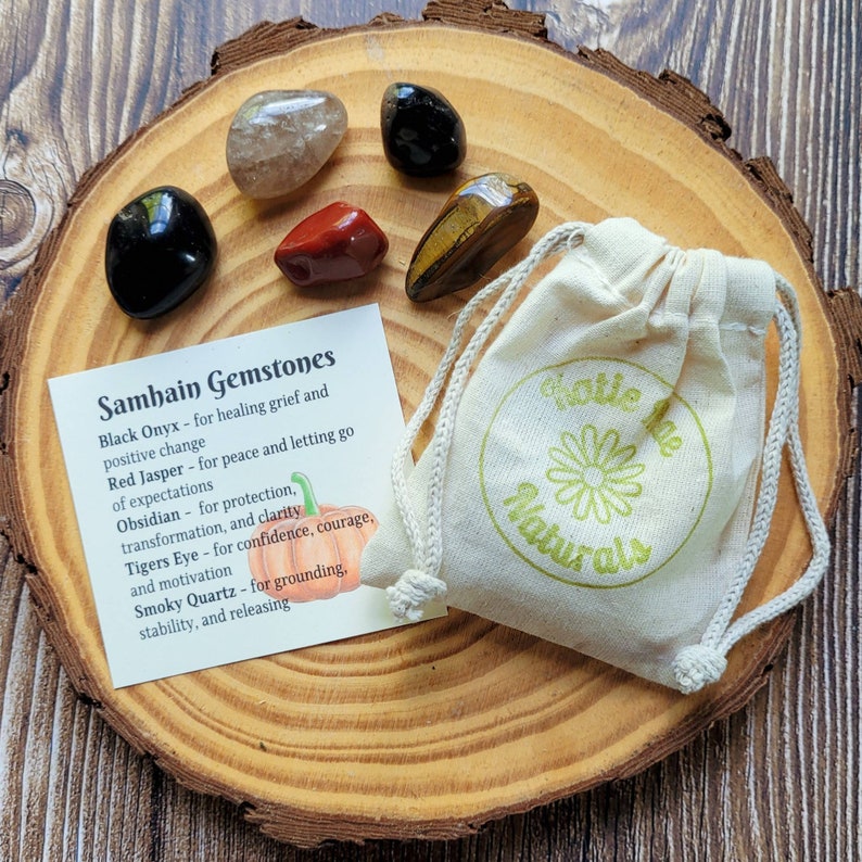Samhain Crystal Set Gemstones for Halloween Samhain Celebration Etsy