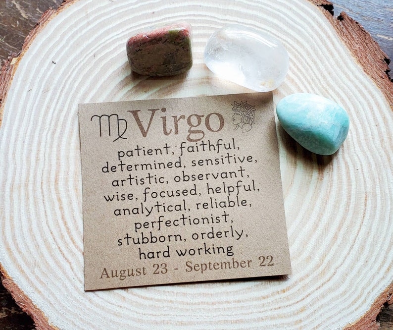 Conjunto de piedras preciosas de Virgo / Conjunto de cristal Etsy