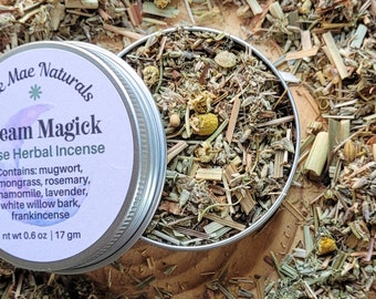 Dream Magick Herbal Incense Blend: Ritual Smoke Cleansing