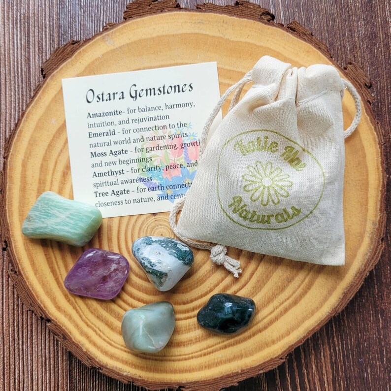 Ostara Crystal Set | Gemstones for Spring Equinox | Ostara Celebration | Wheel of the Year image 4