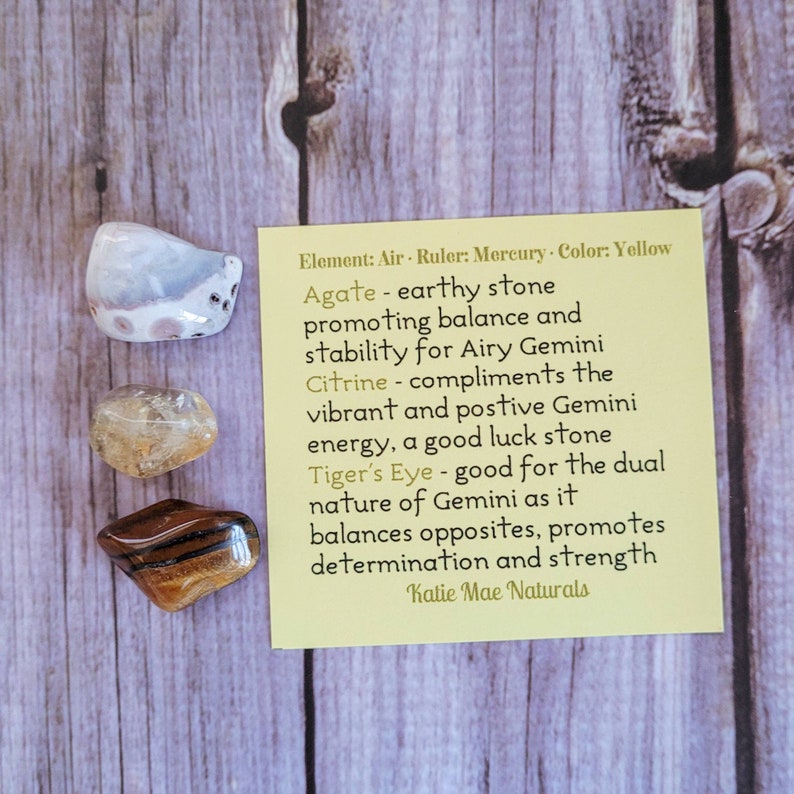 Gemini Gift Set Gemini Candle Gemini Crystals Etsy