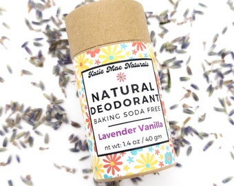 Trial Size Lavender Vanilla Natural Deodorant | Zero Waste | All Natural Eco Friendly Deodorant