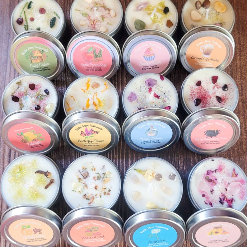 Mini Candle Scent Sample Sample Candle Crystal and Herb Etsy