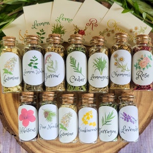 Mini Apothecary Herb Bottles | Dried Herbs for Rituals, Spellwork, Witchcraft