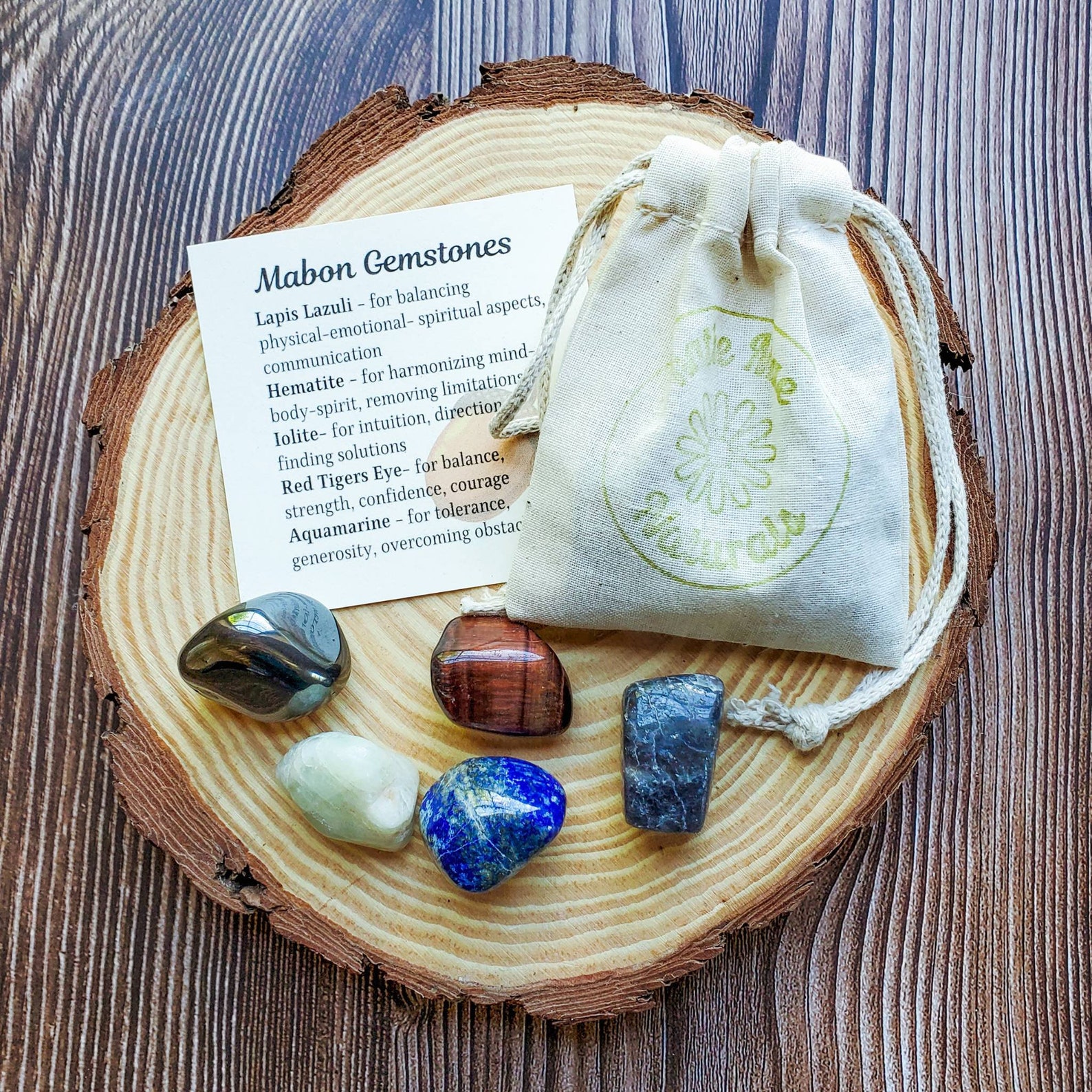 Mabon Crystal Set Gemstones for Autumn Equinox Wheel of Etsy