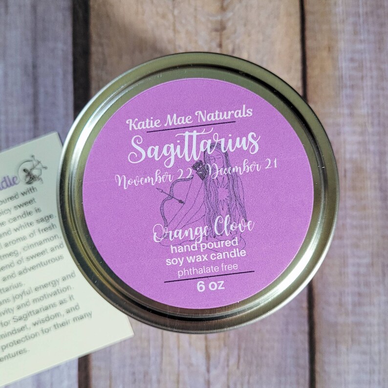Sagittarius Candle Zodiac Gift for Sagittarius Candles Etsy