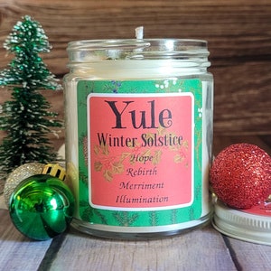 Yule Candle | Winter Solstice Candle | Altar Candle for Yule | Wheel of the Year