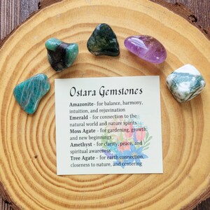 Ostara Crystal Set | Gemstones for Spring Equinox | Ostara Celebration | Wheel of the Year image 3