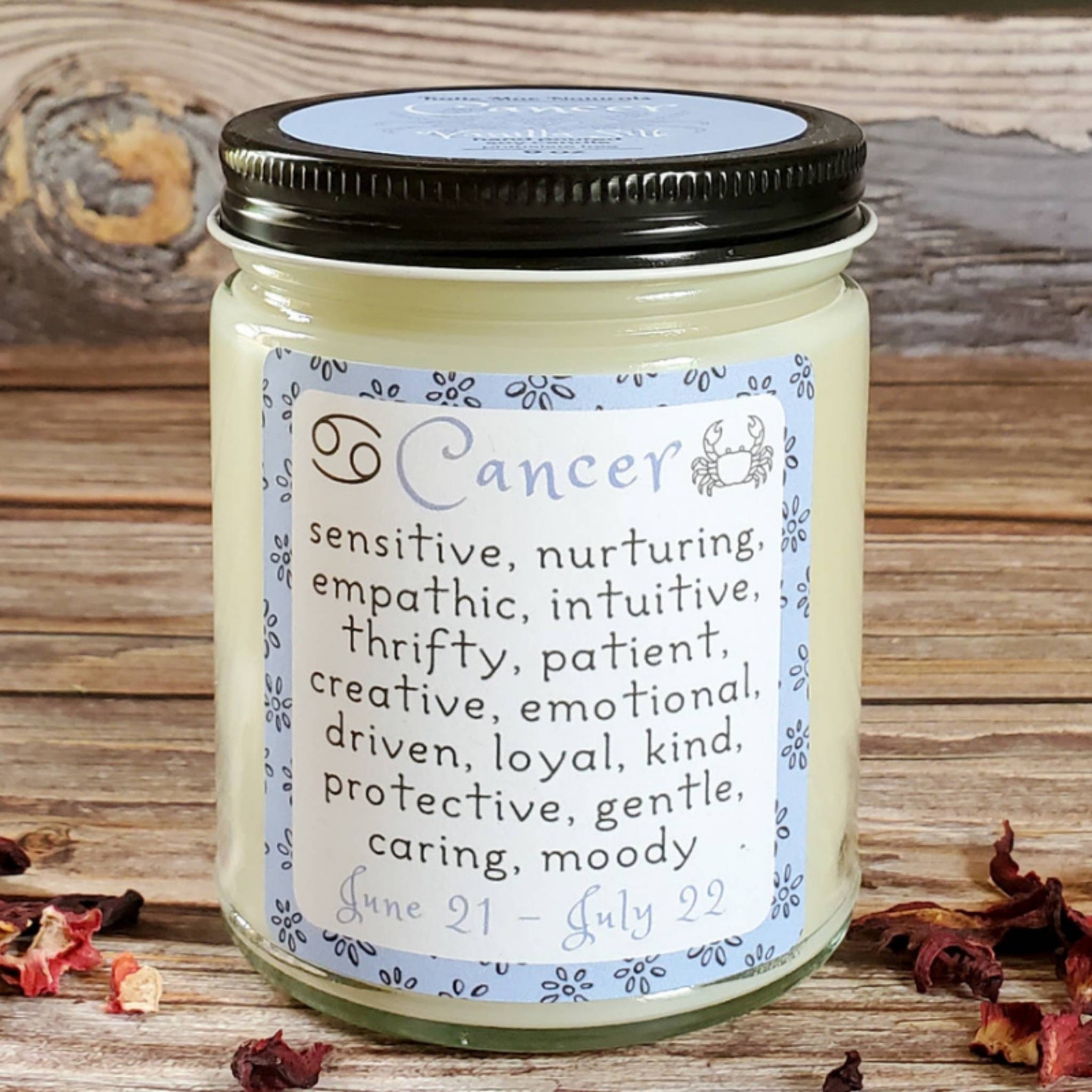 Cancer Zodiac Candle Astrology Gift for Cancer Candles Etsy