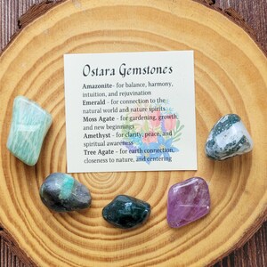 Ostara Crystal Set | Gemstones for Spring Equinox | Ostara Celebration | Wheel of the Year image 7