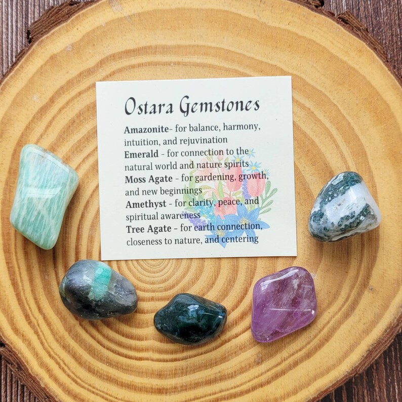 Ostara Crystal Set | Gemstones for Spring Equinox | Ostara Celebration | Wheel of the Year image 7
