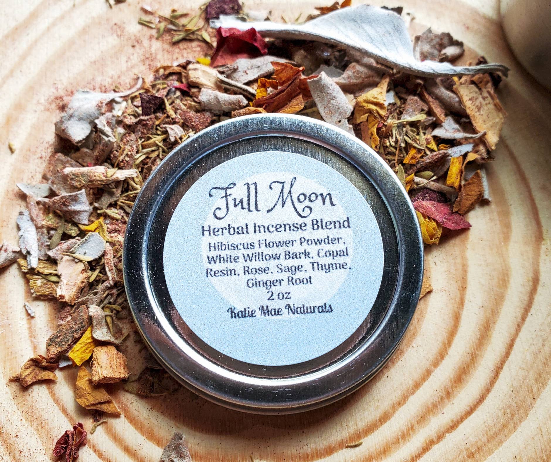 Full Moon Herbal Incense Blend Loose Incense Herbal Etsy