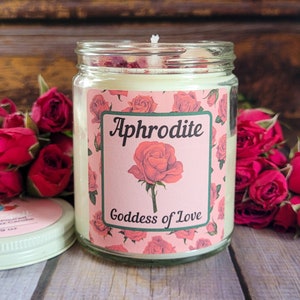 Aphrodite Candle | Valentine&#39;s Day | Goddess Candle | Goddess of Love | Deity Candle