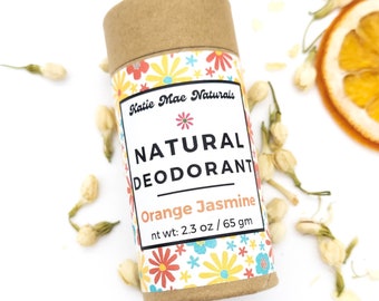 Orange Jasmine Natural Deodorant | Zero Waste | All Natural Eco Friendly Deodorant | 70 ml