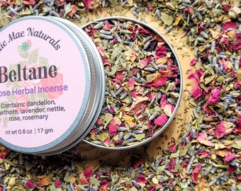 Beltane Celebration Loose Incense: Herbal Smoke Cleansing Blend