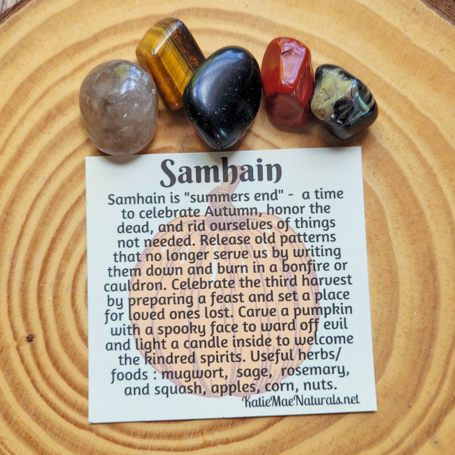 Samhain Crystal Set Gemstones for Halloween Samhain Celebration Etsy