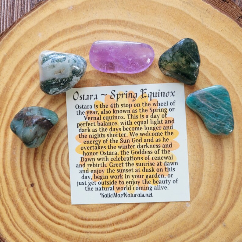 Ostara Crystal Set | Gemstones for Spring Equinox | Ostara Celebration | Wheel of the Year image 9