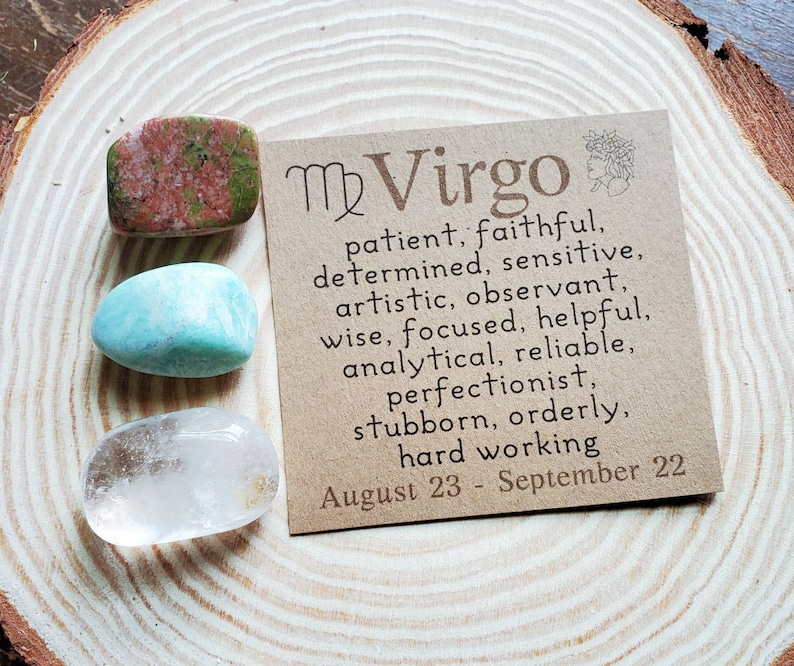 Virgo Gemstone Set Virgo Crystal Set Zodiac Gift for Virgo Etsy