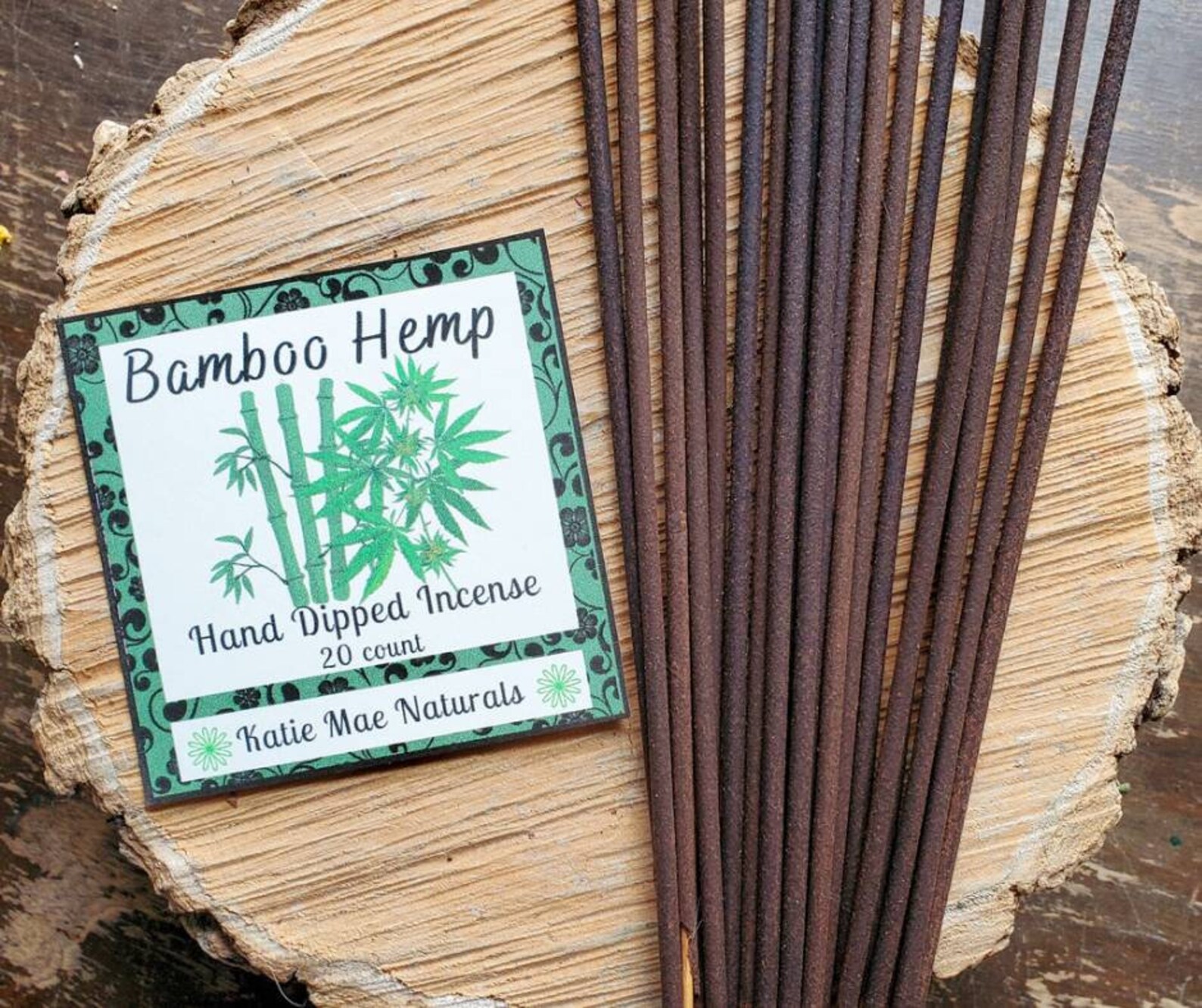 Bamboo Hemp Hand Dipped Incense Incense Sticks Pack of 20 Etsy
