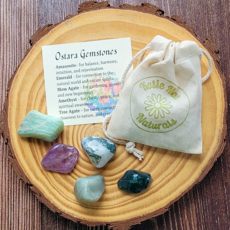 Ostara Crystal Set | Gemstones for Spring Equinox | Ostara Celebration | Wheel of the Year image 8