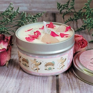 Fairy Magic Soy Wax Candle | Witchy Candles | Hand Poured Candles | Candles with Crystals