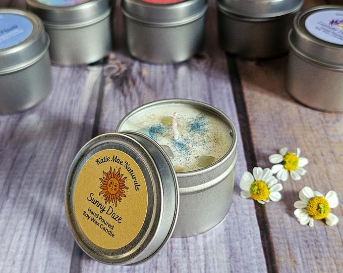 Mini Soy Candle Sample, 2 oz Travel Candle, Choose Your Scent, Stocking Stuffer Gift