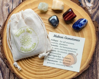 Mabon Crystal Set | Gemstones for Autumn Equinox | Wheel of the Year